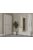 Arizóna előszoba szekrény Fehér Craft korpusz - Fehér Craft front és Szürke craft fiókelő tükörrel