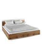 GABRIEL Dupla ágy, 160x200, tölgy wotan/fehér
