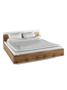 GABRIEL Dupla ágy, 160x200, tölgy wotan/fehér